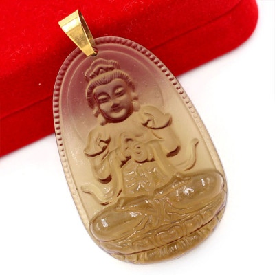 Mặt Phật Đại Nhật Như Lai đá Obsidian size nhỏ 3cm - phật bản mệnh tuổi Mùi, Thân