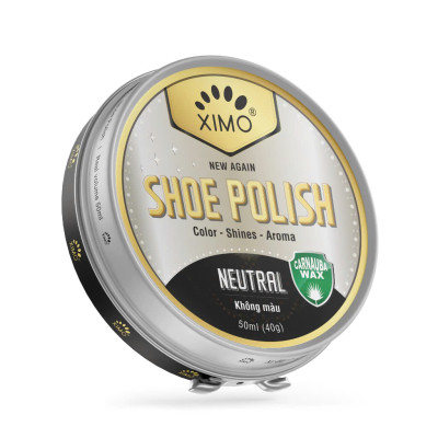 Xi Đánh Giày Sáp Shoe Polish XIMO 50ml XI08 giúp giày túi xách, ví, thắt lưng, đồ giả da sáng bóng tự nhiên, bảo dưỡng bền đẹp lâu hơn, tăng khả năng chống thấm nước hiệu quả