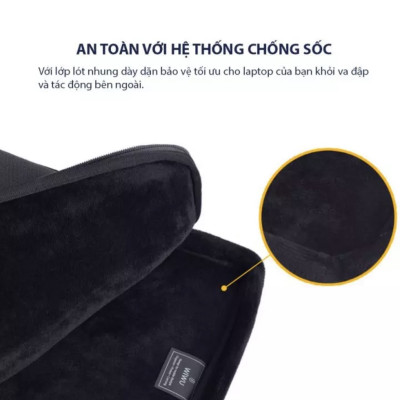 Túi Chống Sốc Wiwu Pilot Laptop Sleeve 13.3 Inch Dành Cho Laptop, Ultrabook Chất Liệu Vải Sợi Cao Cấp - Hàng Chính Hãng
