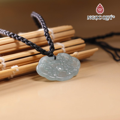 Mặt dây chuyền túi như ý lam ngọc 30x20mm mệnh thủy mộc - Ngọc Qúy Gemstones