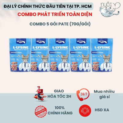 [Hỏa tốc] Pate Cho Mèo Mr.Vet Thức Ăn Ướt Bổ Sung Omega 3, Vitamin, L-Lysine Tăng Đề Kháng
