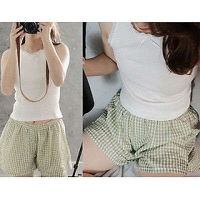 Quần ca ro ngắn | đồ ngủ thoáng mát