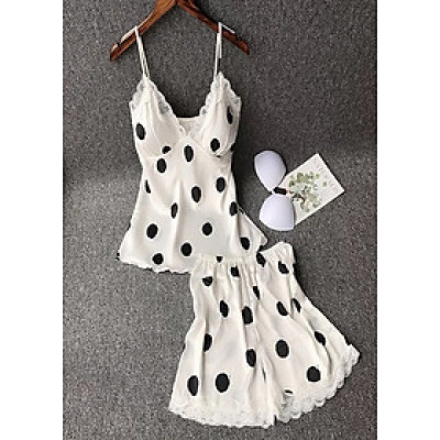 Đồ bộ ngủ hai dây chấm bi