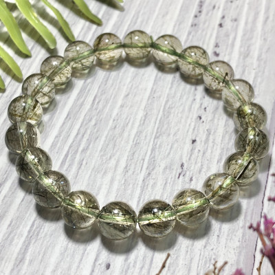 Vòng tay Thạch Anh Tóc xanh 9mm chuẩn 6A