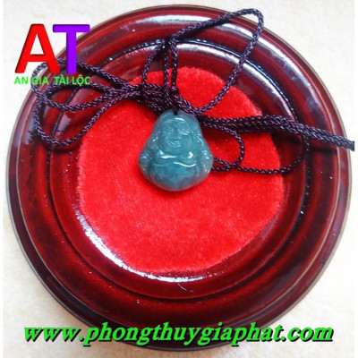 Mặt dây chuyền phật di lặc cẩm thạch xanh