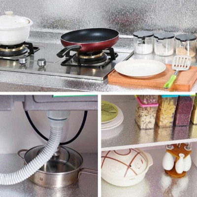Giấy Bạc Dán Bếp Cách Nhiệt Chống Dầu Mỡ Dễ Lau Chùi Cuộn Decal Dán Tường Nhà Bếp Chống Thấm Bền Đẹp 1 Cuộn Kích Thước 2x0.6M