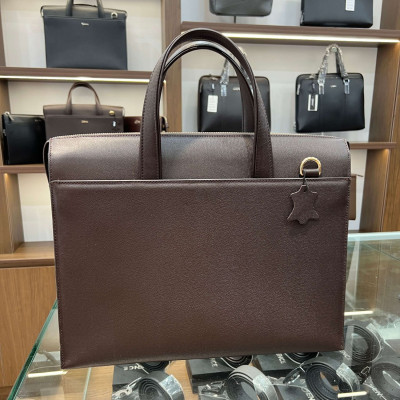 Túi Xách Nam Cặp Da Doanh Nhân GENCE CTS22 Da Bò Khóa Số Cao Cấp Màu Nâu Đậm