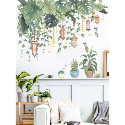 Sticker Giấy Dán Tường Decal Dán tường Tranh Dán Tường Trang Trí Tường Mẫu Hoa Lá ZH90