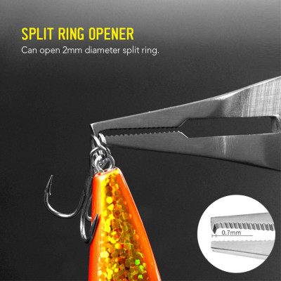 ILURE Fishing Pliers Scissors Stainless Steel Fishing Line Cutter Split Ring Pliers Hook Remover Tool
