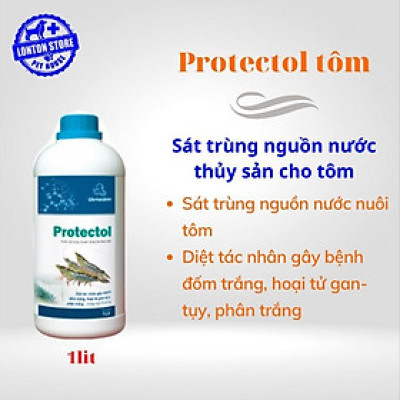 VEMEDIM Protectol tôm, dùng sát trùng nước nuôi thủy sản ao tôm, chai 1lit