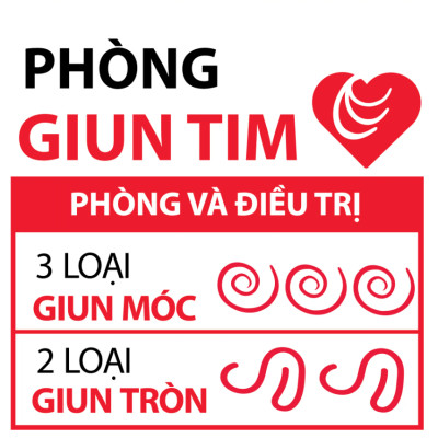 1 hộp x 6 viên HEARTGARD (mẫu mới) tẩy giun chó từ 600gr-11.5kg