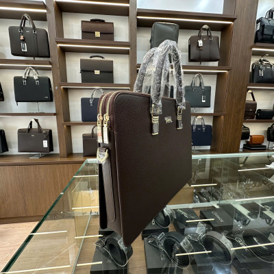 Cặp Da Công Sở Túi Xách Nam Chính Hãng GENCE CDX19 Da Bò Cao Cấp Màu Nâu