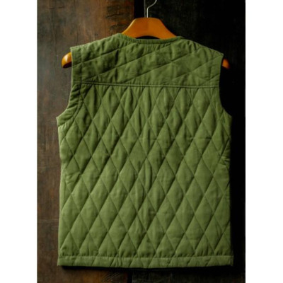 Áo trấn thủ gile chần bông đường khâu hình ô quả trám (Cài Cúc/Kéo Khoá) - Cộng Cà Phê