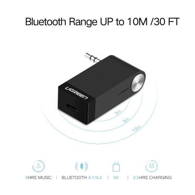 Ugreen UG40756MM114TK BT 4.2 màu Đen Thiết bị nhận âm thanh Bluetooth không Micro hỗ trợ APTX - HÀNG CHÍNH HÃNG