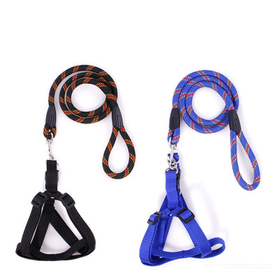 Dây dắt chó sợi tròn bằng vải bền có vòng yếm ngực