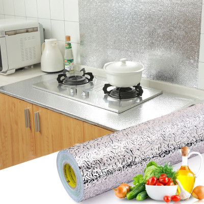 Giấy Bạc Dán Bếp Cách Nhiệt Chống Dầu Mỡ Dễ Lau Chùi Cuộn Decal Dán Tường Nhà Bếp Chống Thấm Bền Đẹp 1 Cuộn Kích Thước 2x0.6M