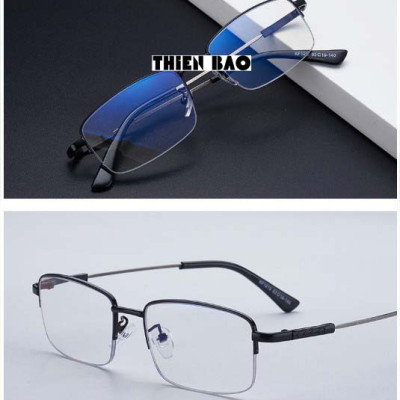 Kính lão thị, kính viễn thị Nam nữ KVM367 hàng đẹp xẻ cước chống as xanh Gọng TITANIUM càng dẻo chuẩn độ