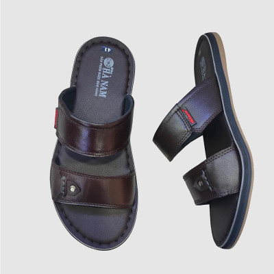 Dép Nam Quai Ngang HÀ NAM Da Bò Thật Cao Cấp DNA2157