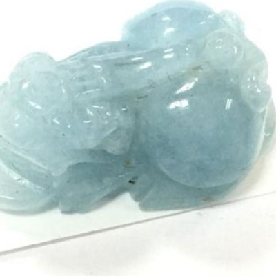 Mặt Tỳ Hưu Aquamarine - Loại Đá Cực Quý Hiếm