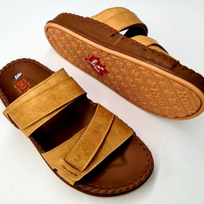 DÉP NAM QUAI NGANG DA BÒ 100%DONAVY, KIỂU 02 QUAI KÉP ĐẲNG CẤP, MAY HANDMADE 02 LẦN QUAI VÀ ĐẾ CHẮC CHẮN