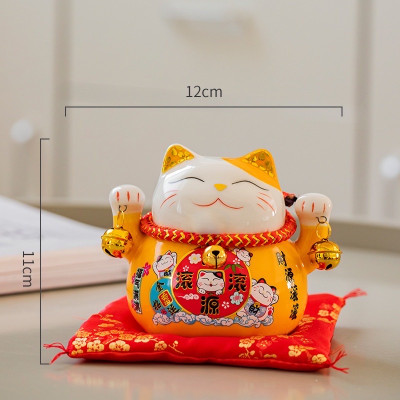 Mèo thần tài lục lạc ,may mắn , thu hút tài lộc , có khe để tiền , kèm đệm lót xinh xắn  ,thu hút khách hàng , mang vận khí tốt lành , công việc kinh doanh thuận lợi vạn sự hanh thông xua tan vận đen ,đem nhiều may mắn đến cho gia chủ 