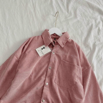 Áo kaki 2 lớp SƠMI NHUNG GÂN cá tính cá tính-A551