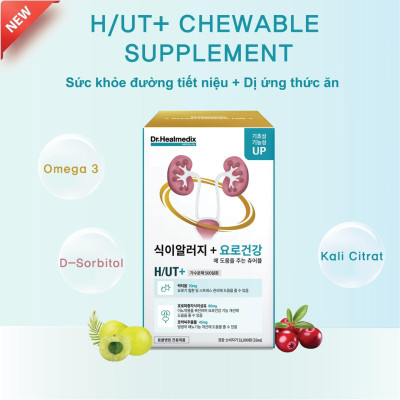 Viên Nhai Hỗ Trợ thận, Tiết Niệu Cho Chó & Mèo Dr.Healmedix Chewable H/UT+