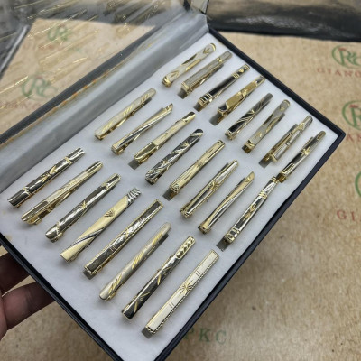 Kẹp Cà vạt nam kim loại khắc Laze 6cm Giangpkc _ Mẫu ngẫu nhiên