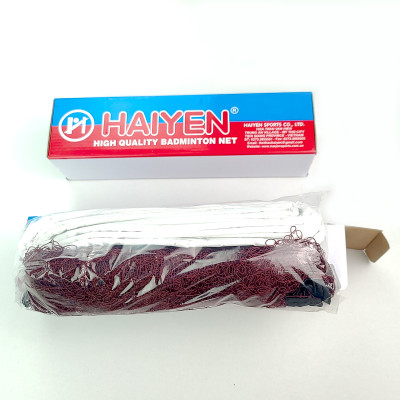 Lưới cầu lông thi đấu kích thước 670x76 lưới màu đỏ đô viền trắng