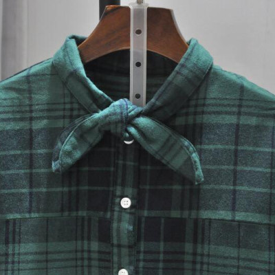 áo sơ mi nữ thời trang kẻ sọc cổ áo thắt nơ