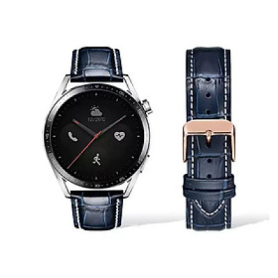 Dây Đeo đồng hồ Da Cá Sấu Navy Chỉ Trắng Size 19/20/21/22 - Dây Đeo Da Cá Sấu Thật 100% - Bảo Hành 12 Tháng