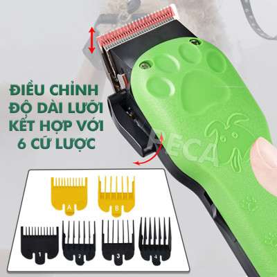 Tông đơ cắt tỉa lông thú cưng Kemei KM-CW10 công suất mạnh 5W sạc nhanh USB chuyên nghiệp phù hợp cắt lông chó, mèo