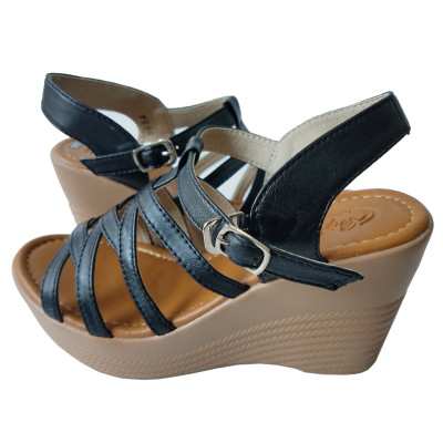 Giày Đế Xuồng Nữ Da Bò Thật BIGGBEN Đế Cao 9cm SDX40