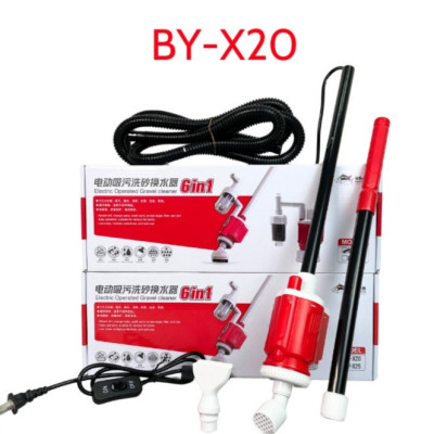 Máy vệ sinh bể cá 6IN1 BAOYU BY-X20/X25 Đa Năng: Hút cặn, thay nước, cạo rêu, lọc nước