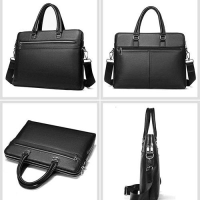 Cặp nam văn phòng Marrant BHM17610 Da bò thật Túi xách công sở nam. Vừa laptop 14inch. Phom cứng.Hàng chính hãng.