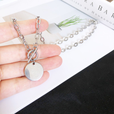 Vòng cổ thời trang nam nữ titan thép mix vảy tròn