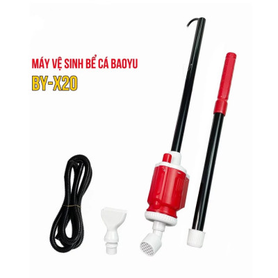Máy vệ sinh bể cá 6IN1 BAOYU BY-X20/X25 Đa Năng: Hút cặn, thay nước, cạo rêu, lọc nước