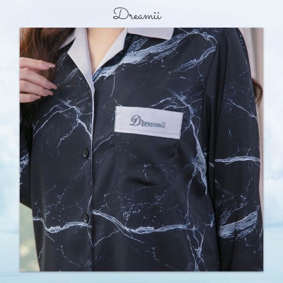 Bộ ngủ nữ dài tay Marble vân đá