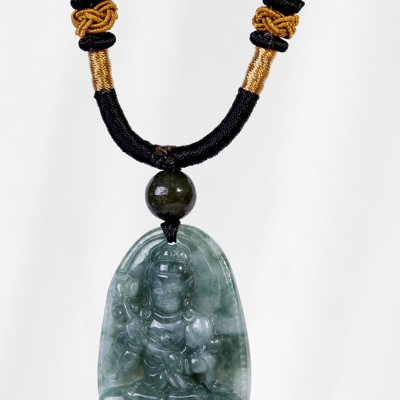 Mặt Dây Chuyền Phật Bản Mệnh Đá Cẩm Thạch Dầu - Ngọc Quý Gemstones