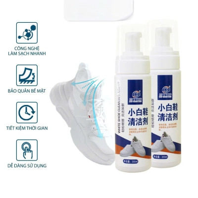 Chai xịt tạo bọt tuyết vệ sinh giày cao cấp, chai tẩy rửa giày không dùng nước 1 CHAI 200ml