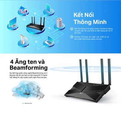 Bộ Phát Router Wifi TP-Link Archer AX10 Gigabit - Wifi 6 Chuẩn AX1500 - HÀNG CHÍNH HÃNG