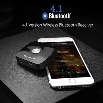 Ugreen UG40758CM105TK BT 5.0 màu Đen Bộ nhận âm thanh Bluetooth chuẩn 3.5mm hỗ trợ APTX - HÀNG CHÍNH HÃNG