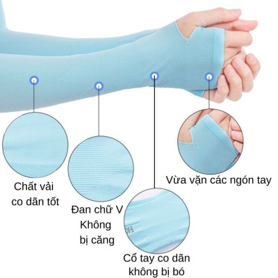 Đôi Găng tay chống nắng đi phượt, chất liệu thun, co giãn tốt, mát mẻ