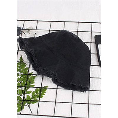 Nón Tai Bèo Viền Rách Tua Rua Xinh Xắn