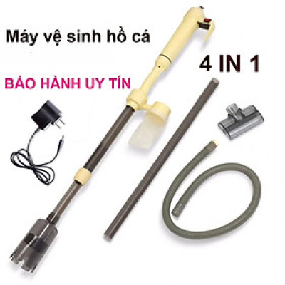 Máy hút cặn đáy vệ sinh đáy bể cá AS 615B chạy pin / điện cao cấp. BH uy tín