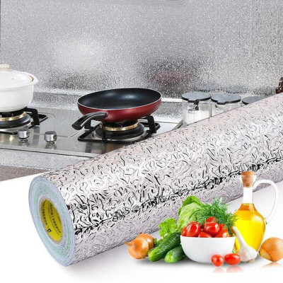 Giấy Bạc Dán Bếp Cách Nhiệt Chống Dầu Mỡ Dễ Lau Chùi Cuộn Decal Dán Tường Nhà Bếp Chống Thấm Bền Đẹp 1 Cuộn Kích Thước 3x0.6M