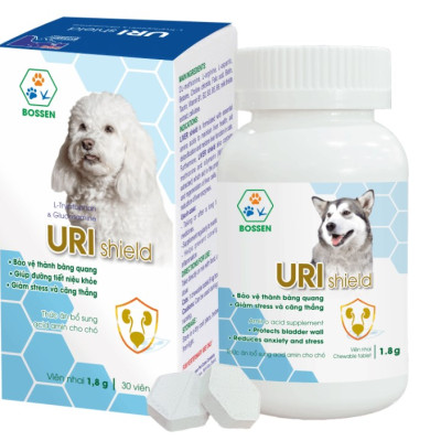 BOSSEN - URI Shield (dogs) Hỗ Trợ Bảo Vệ Bàng Quang cho Chó, giúp Tiết Niệu khỏe - Hộp 30 viên