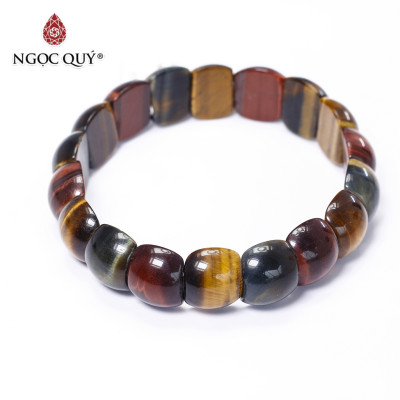 Vòng tay bản đá mắt hổ tam tài - Ngọc Quý Gemstones