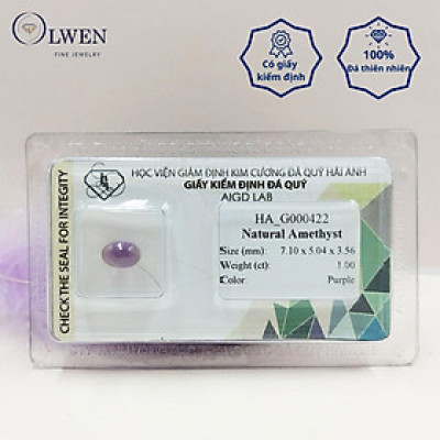 Viên đá thạch anh tím ( Amethyst ) thiên nhiên HA_G000422