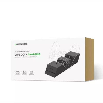 Ugreen UG50258CD174TK Màu Đen Bộ sạc kép cho tay cầm game PS4 - HÀNG CHÍNH HÃNG